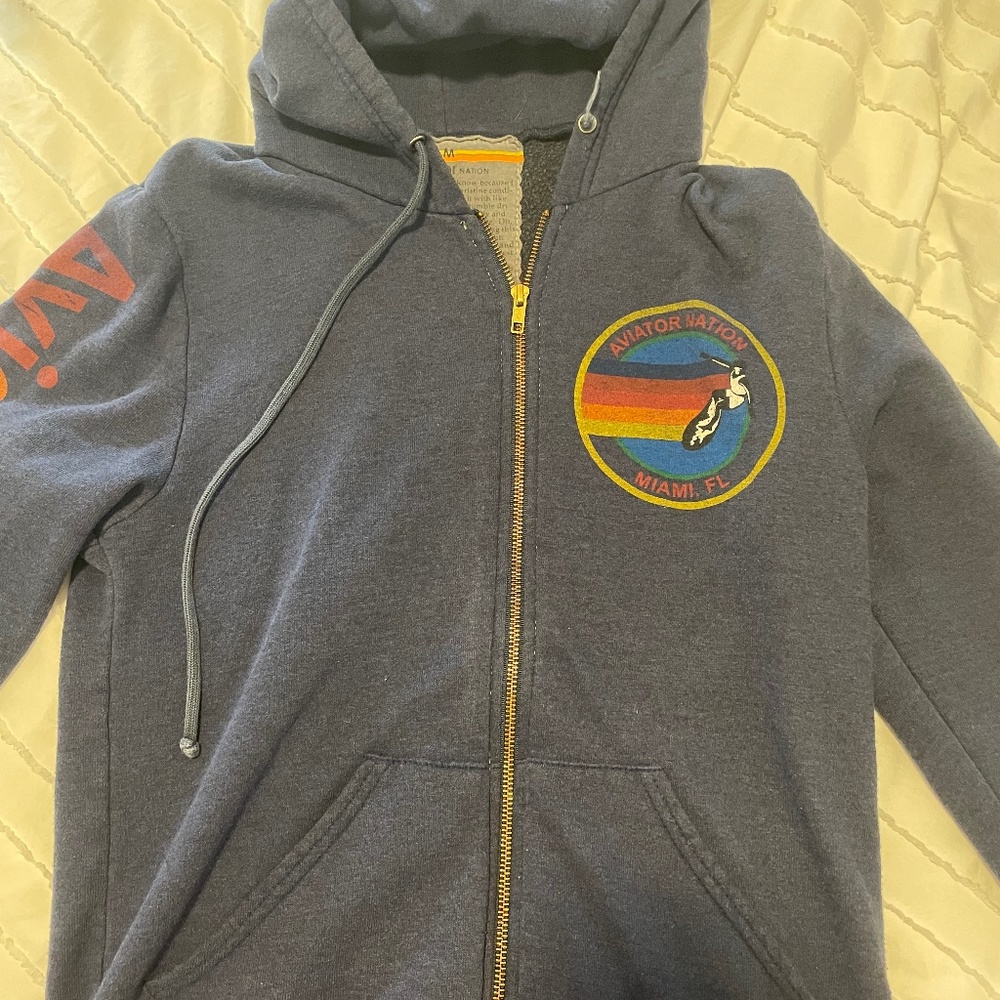 navy Aviator Nation zip up